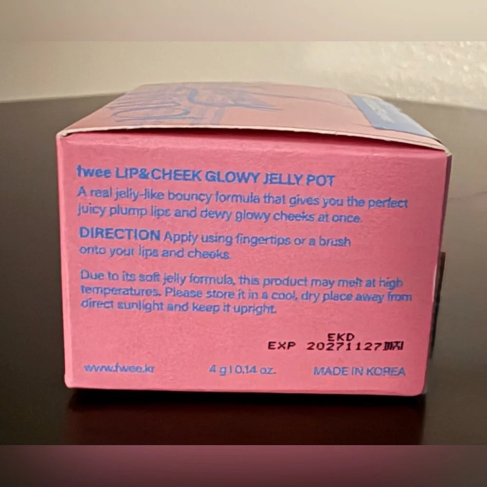 Fwee Glowy Jelly Pot Rosy Glaze Mini | Korean Lip & Cheek Tint Balm Dewy Gloss